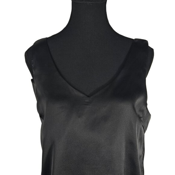 NWT | Silky Satin V-Neck Tank Top Sleeveless Essential Layering Cami | Medium - Picture 2 of 6